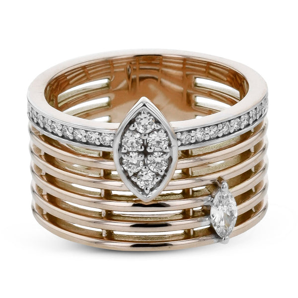 Fashion Ring In 18k Gold With Diamonds - Simon G. Jewelry