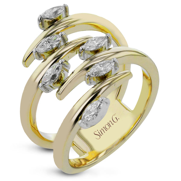 Fashion Ring in 18k Gold with Diamonds - Simon G. Jewelry