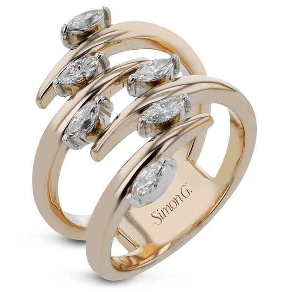 Fashion Ring in 18k Gold with Diamonds - Simon G. Jewelry