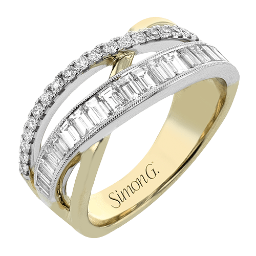 Fashion Ring in 18k Gold with Diamonds - Simon G. Jewelry