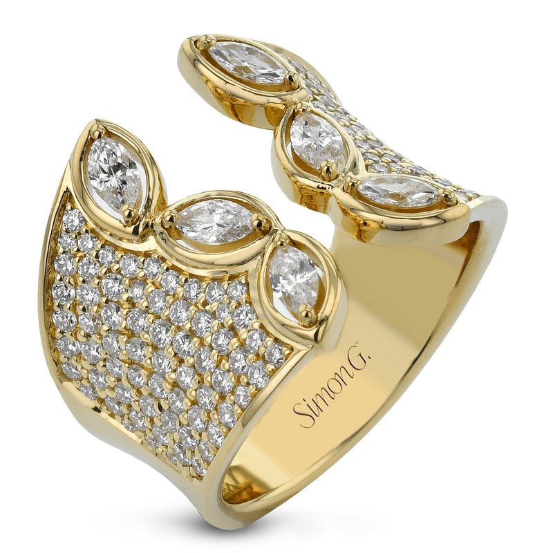 Fashion Ring In 18k Gold With Diamonds - Simon G. Jewelry