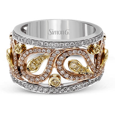 Fashion Ring in 18k Gold with Diamonds - Simon G. Jewelry