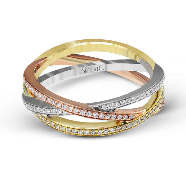 Fashion Ring in 18k Gold with Diamonds - Simon G. Jewelry