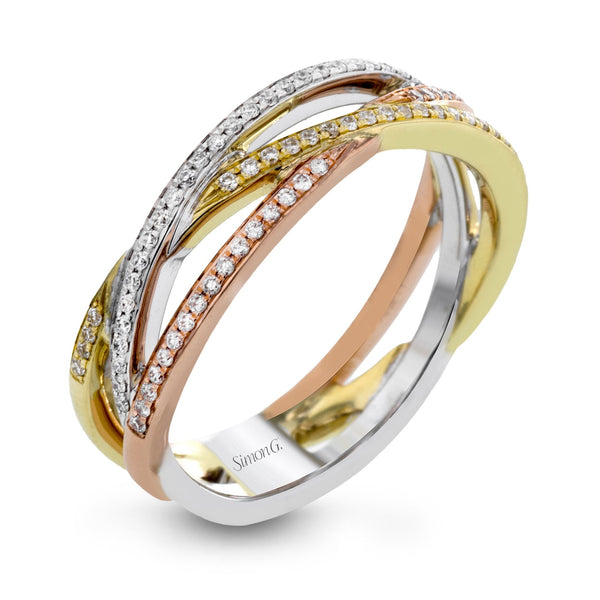 Fashion Ring in 18k Gold with Diamonds - Simon G. Jewelry