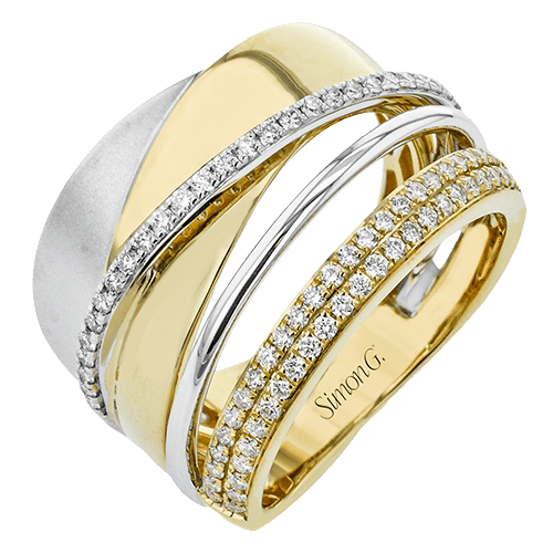 Fashion Ring In 18k Gold With Diamonds - Simon G. Jewelry