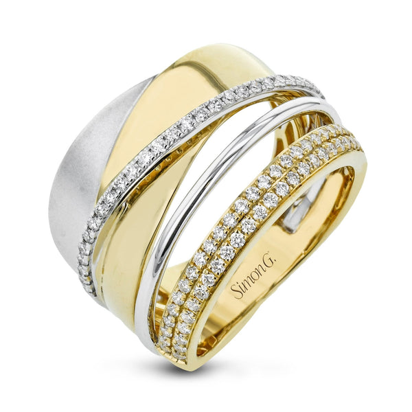 Fashion Ring In 18k Gold With Diamonds - Simon G. Jewelry