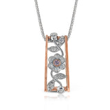 Floral Pendant in 18k Gold with Diamonds - Simon G. Jewelry