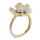 Flower Fashion Ring In 18k Gold With Diamonds - Simon G. Jewelry