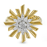 Flower Fashion Ring In 18k Gold With Diamonds - Simon G. Jewelry