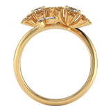 Garden Fashion Ring in 18k Gold with Diamonds & Sapphires - Simon G. Jewelry