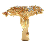 Garden Fashion Ring in 18k Gold with Diamonds & Sapphires - Simon G. Jewelry