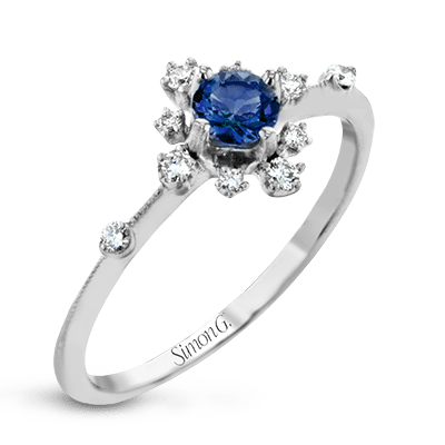 Garden Gemstone Ring In 18k Gold with Diamonds - Simon G. Jewelry