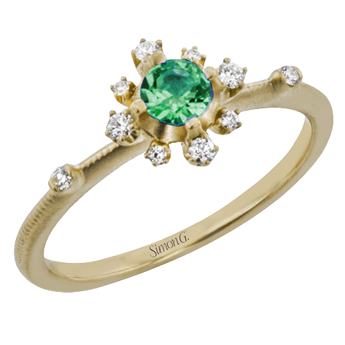 Garden Gemstone Ring In 18k Gold with Diamonds - Simon G. Jewelry