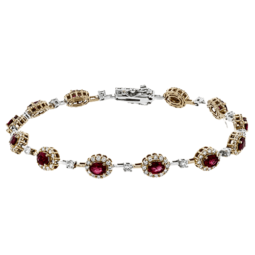 Gemstone Color Bracelet in 18k Gold with Diamonds - Simon G. Jewelry