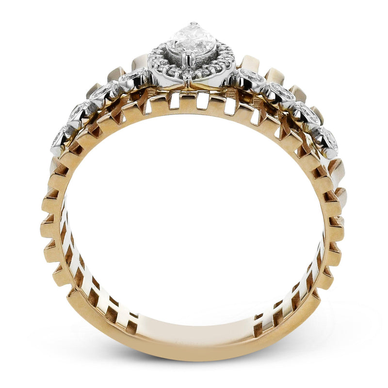 Halo Fashion Ring In 18k Gold With Diamonds - Simon G. Jewelry