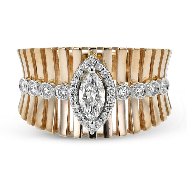 Halo Fashion Ring In 18k Gold With Diamonds - Simon G. Jewelry