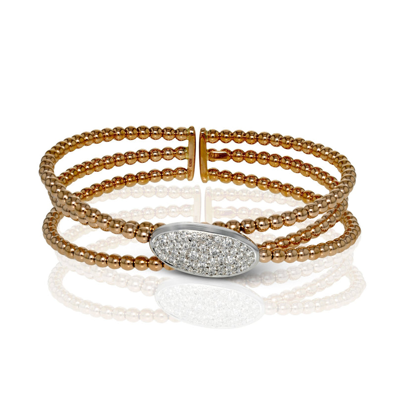 Harmonie Bangle in 18k Gold with Diamonds - Simon G. Jewelry