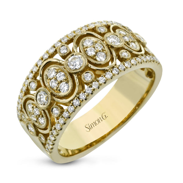 Harmonie Fashion Ring In 18k Gold With Diamonds - Simon G. Jewelry