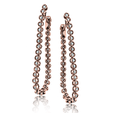 Harmonie Hoop Earrings in 18k Gold with Diamonds - Simon G. Jewelry