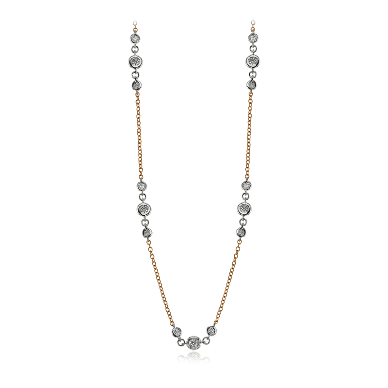 Harmonie Necklace in 18k Gold with Diamonds - Simon G. Jewelry