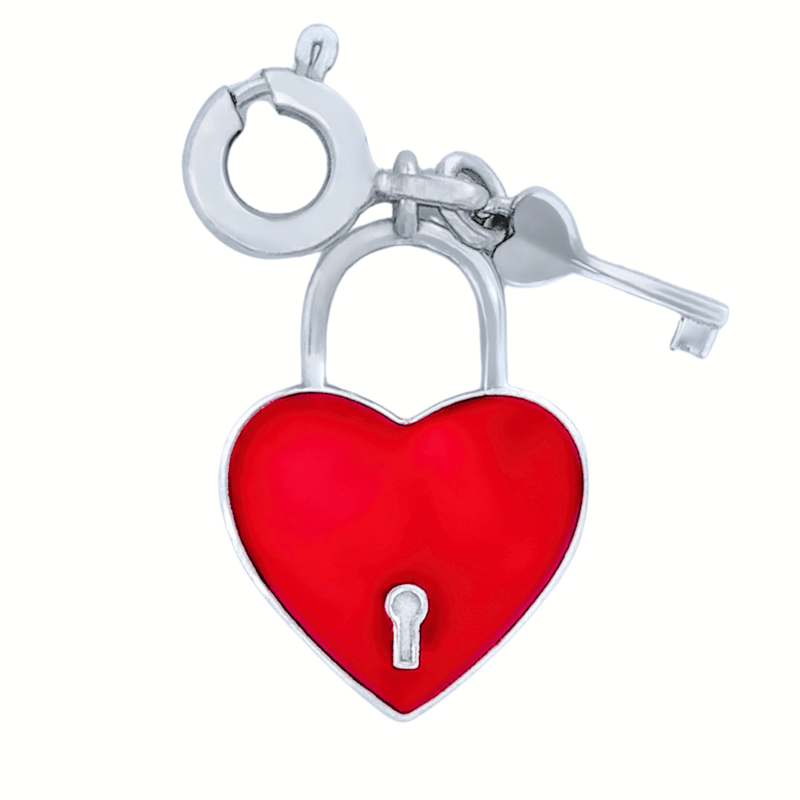 Heart Lock Charm in 14k Gold - Simon G. Jewelry