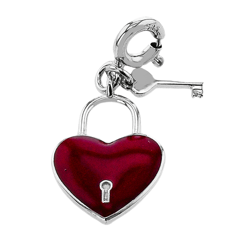 Heart Lock Charm in 14k Gold - Simon G. Jewelry