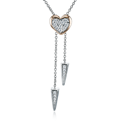 Heart Pendant in 18k Gold with Diamonds - Simon G. Jewelry