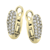 Hoop Earring in 18k Gold with Diamonds - Simon G. Jewelry