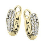 Hoop Earring in 18k Gold with Diamonds - Simon G. Jewelry