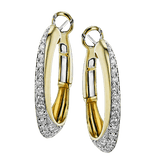 Hoop Earring in 18k Gold with Diamonds - Simon G. Jewelry