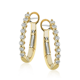 Hoop Earrings in 18k Gold with Diamonds - Simon G. Jewelry