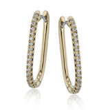 Hoop Earrings in 18k Gold with Diamonds - Simon G. Jewelry