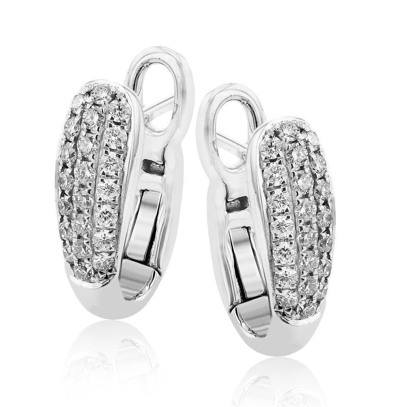 Hoop Earrings in 18k Gold with Diamonds - Simon G. Jewelry