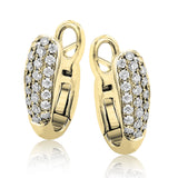 Hoop Earrings in 18k Gold with Diamonds - Simon G. Jewelry