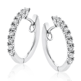 Hoop Earrings in 18k Gold with Diamonds - Simon G. Jewelry