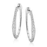 Hoop Earrings in 18k Gold with Diamonds - Simon G. Jewelry