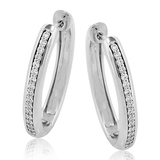 Hoop Earrings in 18k Gold with Diamonds - Simon G. Jewelry