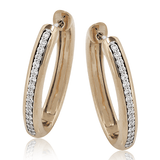 Hoop Earrings in 18k Gold with Diamonds - Simon G. Jewelry