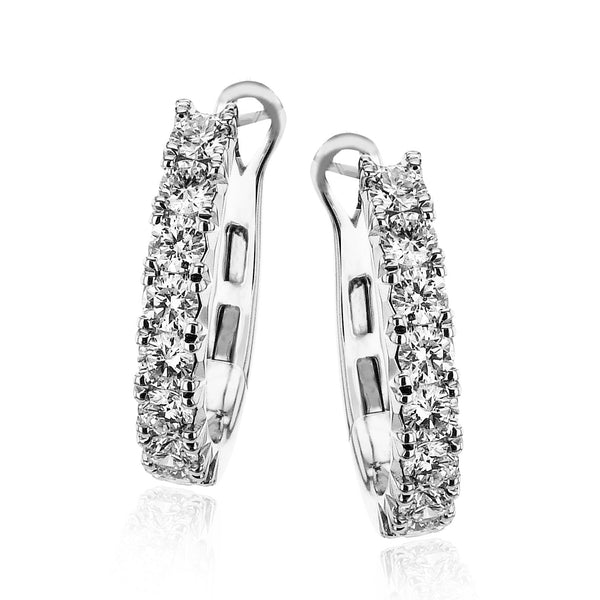 Hoop Earrings in 18k Gold with Diamonds - Simon G. Jewelry