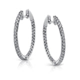 Hoop Earrings in 18k Gold with Diamonds - Simon G. Jewelry