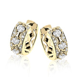 Huggie Hoop Earrings in 18k Gold with Diamonds - Simon G. Jewelry