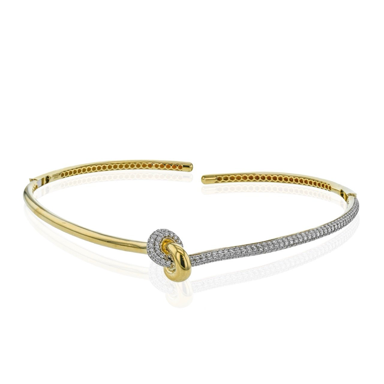 Knot Choker in 18k Gold with Diamonds - Simon G. Jewelry