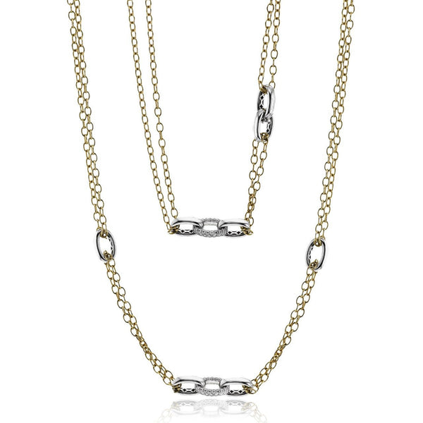 Lariat Necklace in 18K Gold with Diamonds - Simon G. Jewelry