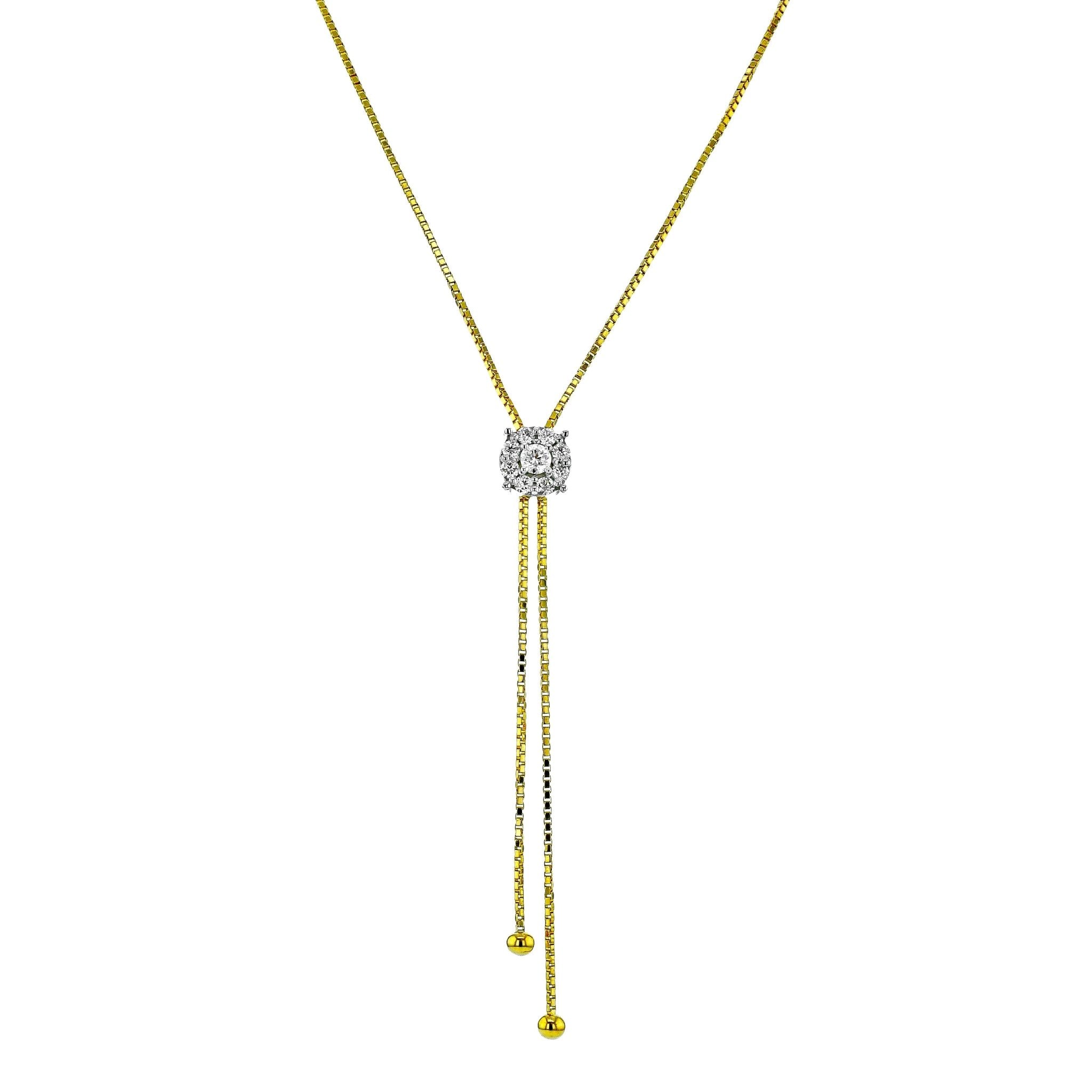 Lariat Necklace in 18k Gold with Diamonds - Simon G. Jewelry
