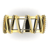 Lattice Smart Ring Jacket in 14k Gold with Diamonds - Simon G. Jewelry