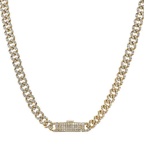 Lock Necklace in 14k Gold with Diamonds - Simon G. Jewelry