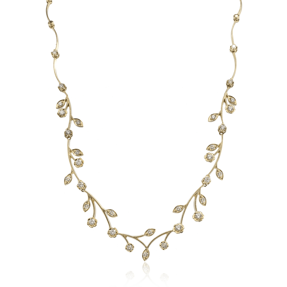 Magnificent Garden Necklace in 14k Gold with Diamonds Simon G. Jewelry