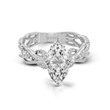 Marquise - Cut Criss - Cross Engagement Ring In 18k Gold With Diamonds - Simon G. Jewelry