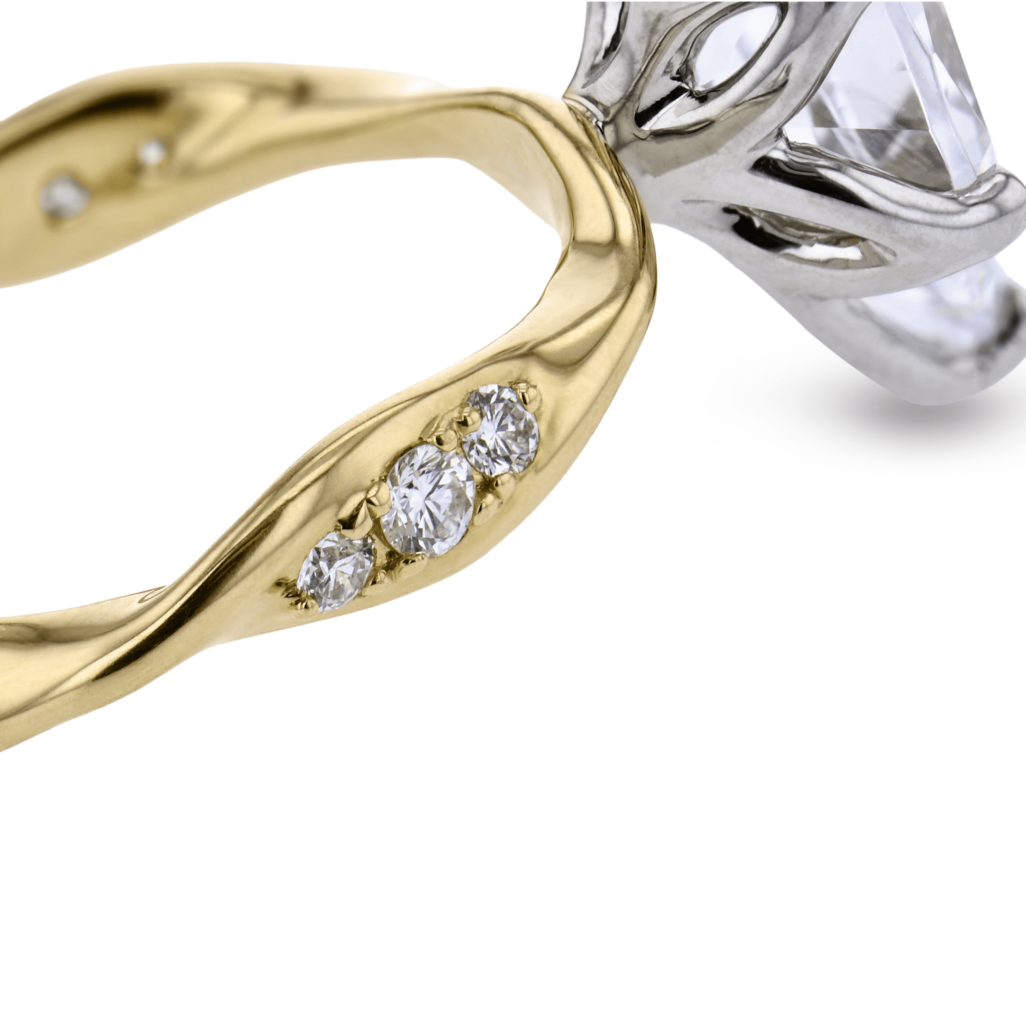 Marquise-cut Diamond Tulip Engagement Ring in 18k Gold - Simon G. Jewelry