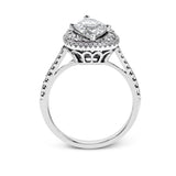 Marquise - Cut Double - Halo Engagement Ring In 18k Gold With Diamonds - Simon G. Jewelry